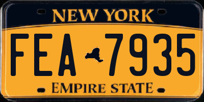 NY license plate FEA7935