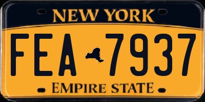 NY license plate FEA7937
