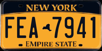 NY license plate FEA7941