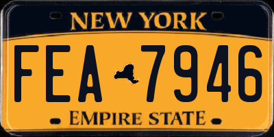 NY license plate FEA7946