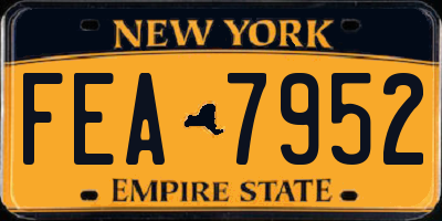 NY license plate FEA7952