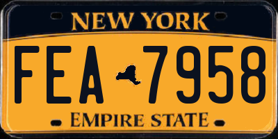 NY license plate FEA7958
