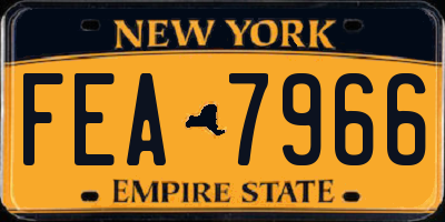 NY license plate FEA7966