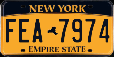 NY license plate FEA7974