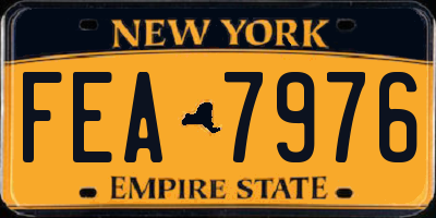 NY license plate FEA7976