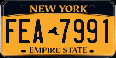 NY license plate FEA7991