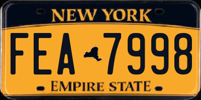 NY license plate FEA7998