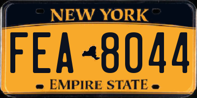 NY license plate FEA8044