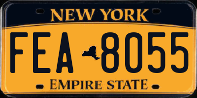 NY license plate FEA8055