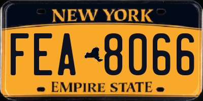 NY license plate FEA8066