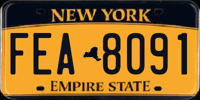 NY license plate FEA8091