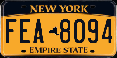 NY license plate FEA8094