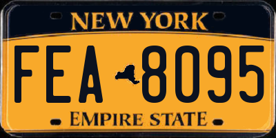 NY license plate FEA8095