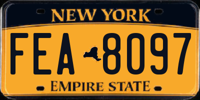 NY license plate FEA8097