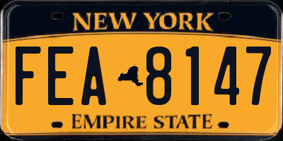 NY license plate FEA8147