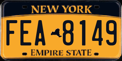 NY license plate FEA8149