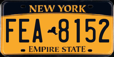 NY license plate FEA8152