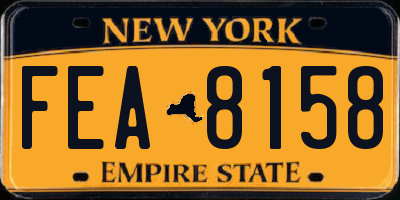 NY license plate FEA8158