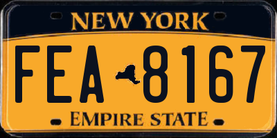 NY license plate FEA8167