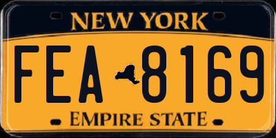 NY license plate FEA8169