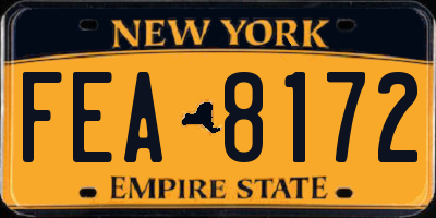 NY license plate FEA8172