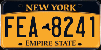 NY license plate FEA8241