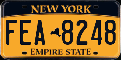 NY license plate FEA8248