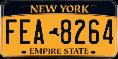NY license plate FEA8264