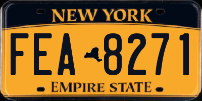 NY license plate FEA8271