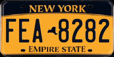 NY license plate FEA8282
