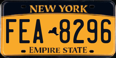 NY license plate FEA8296