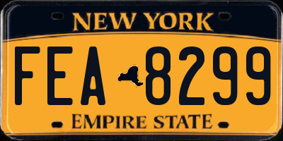 NY license plate FEA8299