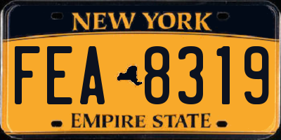 NY license plate FEA8319