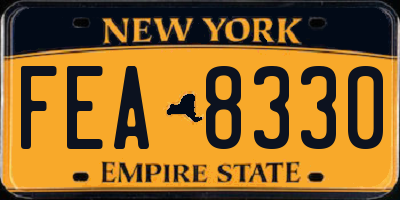NY license plate FEA8330