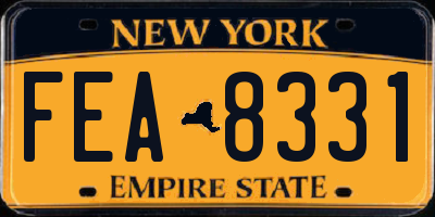 NY license plate FEA8331