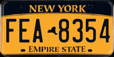 NY license plate FEA8354