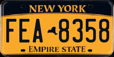 NY license plate FEA8358