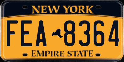 NY license plate FEA8364