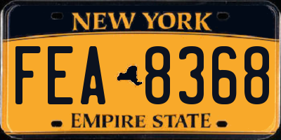 NY license plate FEA8368