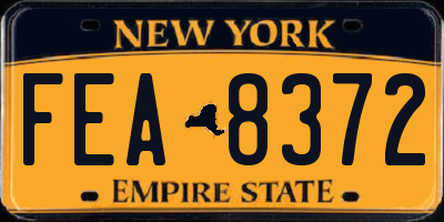 NY license plate FEA8372