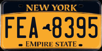 NY license plate FEA8395