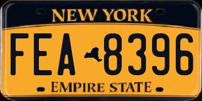 NY license plate FEA8396