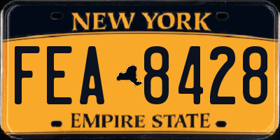 NY license plate FEA8428