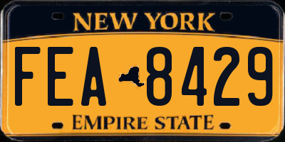NY license plate FEA8429