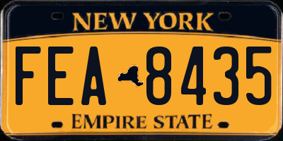 NY license plate FEA8435