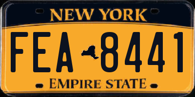 NY license plate FEA8441