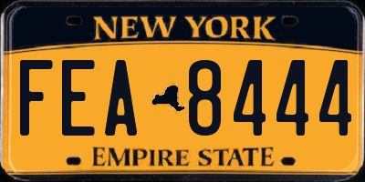 NY license plate FEA8444