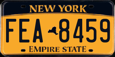 NY license plate FEA8459