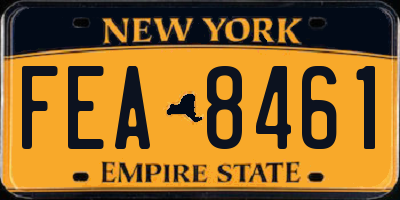 NY license plate FEA8461