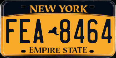 NY license plate FEA8464